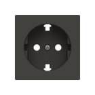 NIESSEN - Tapa base enchufe Schuko plano Serie de lujo negro essence