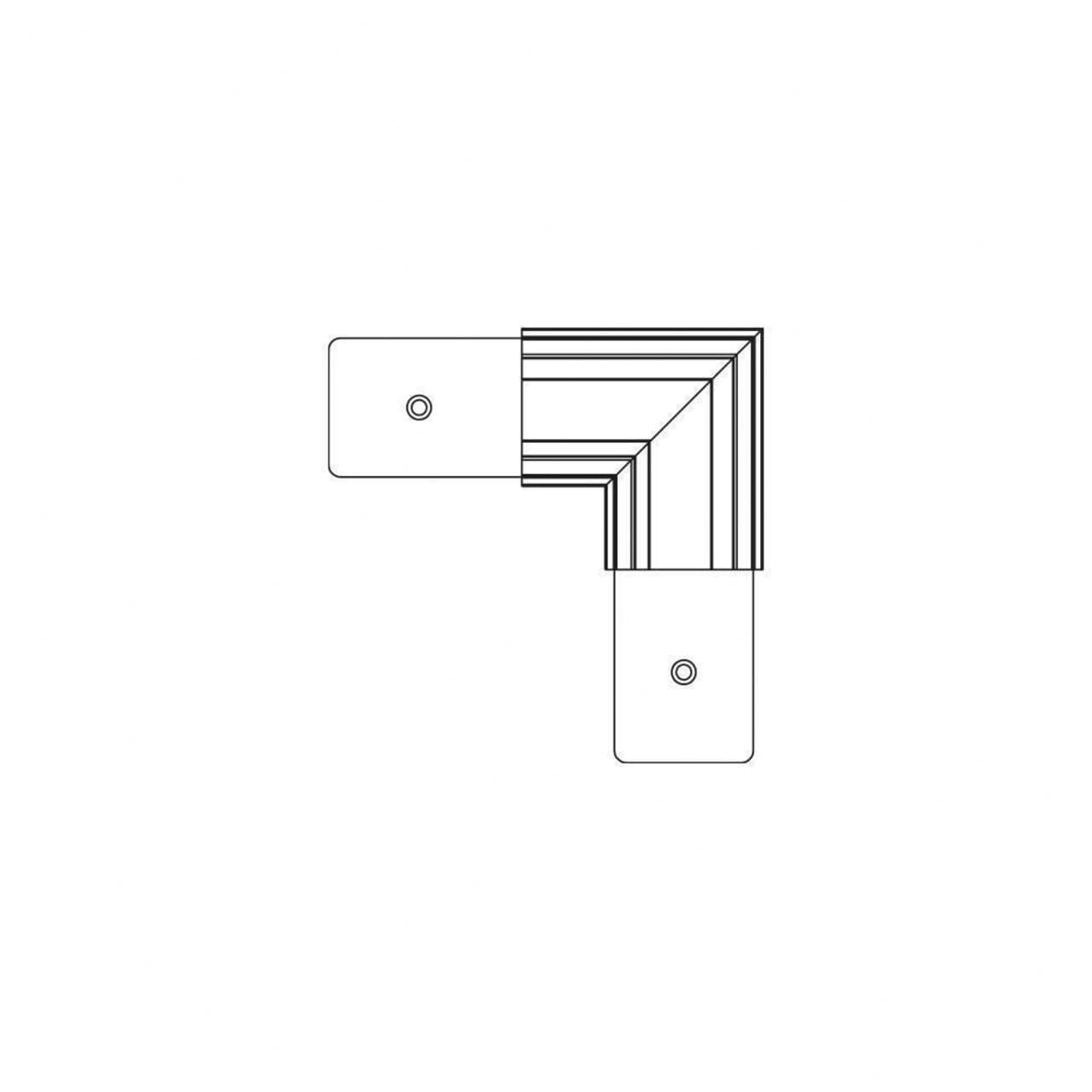 ARKOSLIGHT - Track 48V SURFACE CORNER 90° ONE PLANE negro texturizado