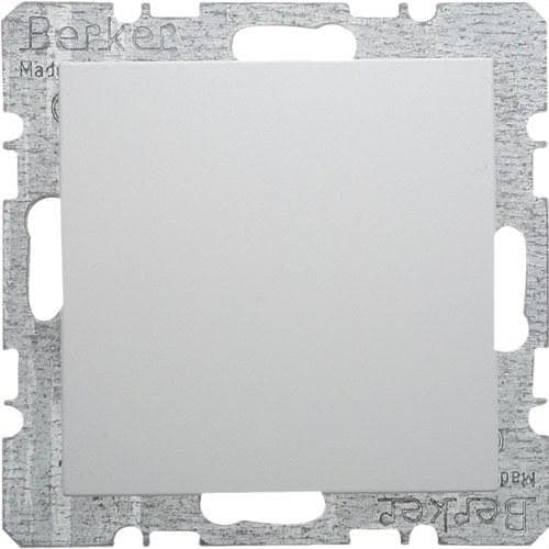 HAGER - Placa ciega con bastidor garra S1 brillo blanco polar