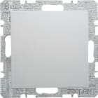 HAGER - Placa ciega con bastidor garra S1 brillo blanco polar