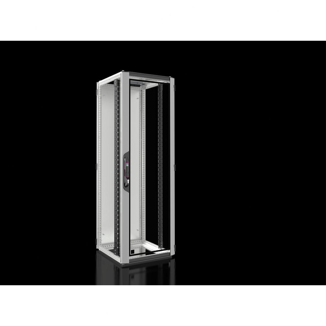 RITTAL - Rack VX/IT estándar puerta transparente 600x1800x600mm RAL 7035 para redes / servidores con guías perfil de 19"
