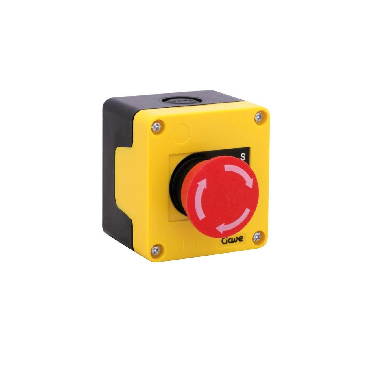 GAVE - PULSADOR DE SETA GIRAR PARA DESENCLAVAR Ø40MM. 1NC