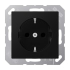 JUNG - Enchufe SCHUKO® A1520BFKISWM protección A negro mate