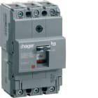 HAGER - Interruptor automático X160 3P3D 25kA 63A TM regulable fijo