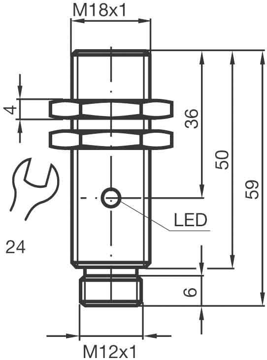 PEPPERL FUCHS - NEB12-18GM50-E2-V1 SENSOR INDUCTIVO 18MM