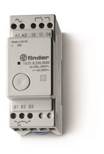 FINDER - Telerruptor electrónico/monoestable SERIE 13, montaje carril 35mm, ancho 35mm, 1 contacto, 24V AC/DC (emb.1u)