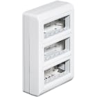 BTICINO - Caja de superficie para centralización de la gama LivingLight en color blanco, dispone de 18 módulos (3 filas de 6 módulos)