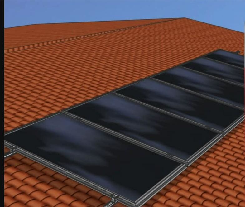SOP SOLARES - KIT ESTRUCTURA COPLANAR 5 PANELES CUBIERTA TEJA