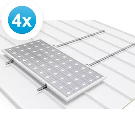 SOP SOLARES - KIT ESTRUCTURA COPLANAR 4 PANELES CUBIERTA CHAPA