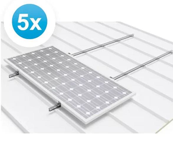 SOP SOLARES - KIT ESTRUCTURA COPLANAR 5 PANELES CUBIERTA CHAPA