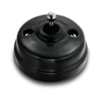 FONTINI - Conmutador 10AX 250V porcelana negro / cromo sin paso