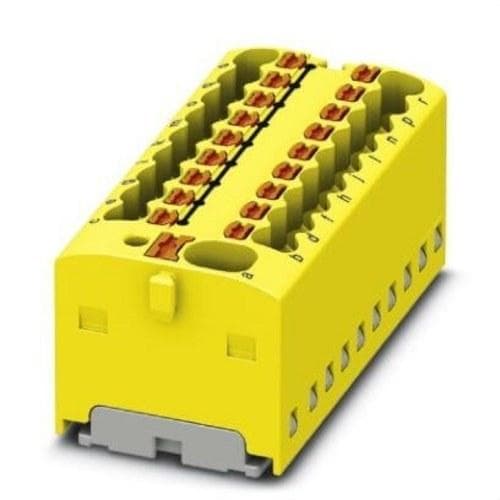PHOENIX CONTACT - Bloque para distribución PTFIX 4/18X1,5 YE 450V 17,5A conexión push-in amarillo