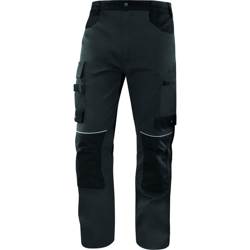 DELTA PLUS - Pantalón de trabajo MACH 5 de algodón/poliéster talla XXL gris/negro
