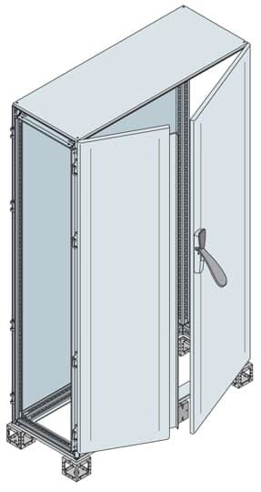 ABB - Armario con cierre ciego superpuesto 1800x1200x400mm gris claro RAL 7035