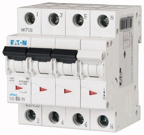 EATON - Interruptor magnetotérmico FAZ6 curva C 3P+N 1A FAZ6-C1/3N