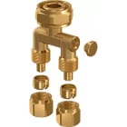 UPONOR - Adaptador compresión  2x9,9-3/4"Euro Uponor Minitec