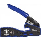 TELEVES - Crimpadora con corte automático para conectores macho RJ45 pasante y no pasantes