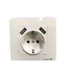 KOBAN - Base schuko con 2 USB KBS-USB 16A 230V