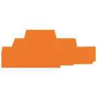 WAGO - Placa final intermedia Serie 280 113mm naranja