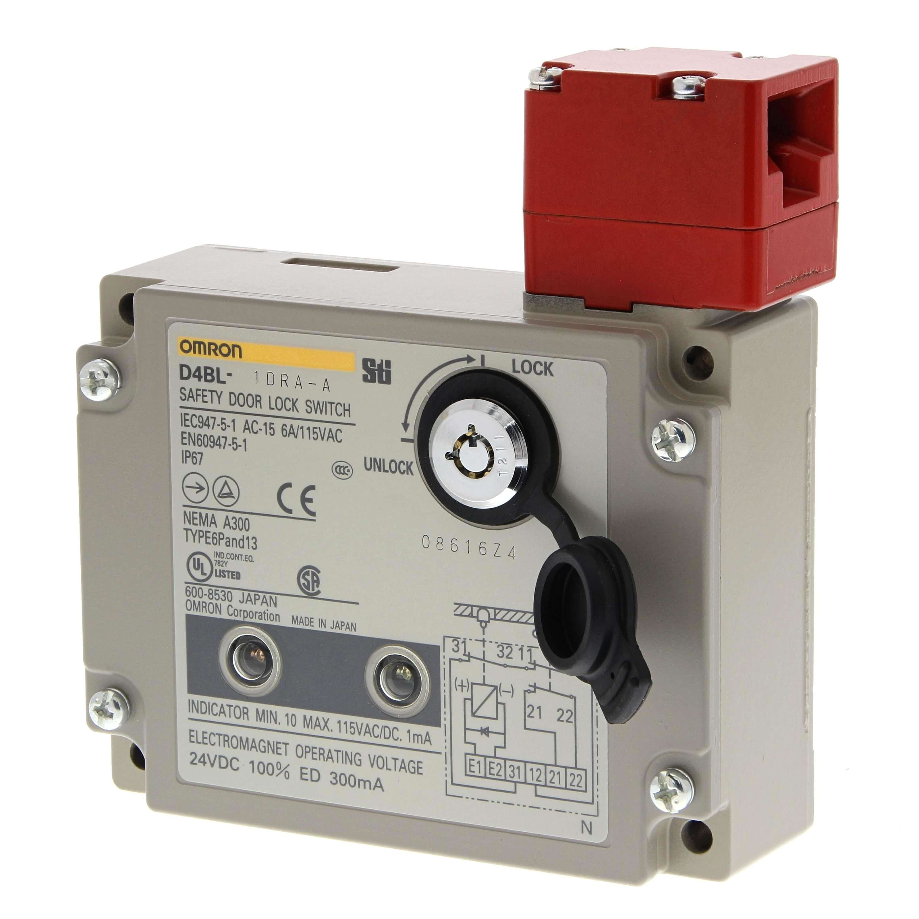 OMRON - D4BL-1DRA-A  FINAL CARR.MET.2NC+1NC LED 24V CC PG13,5