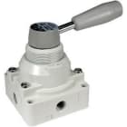 SMC - VH211-F02  VÁLVULA 4 VÍAS DE MANDO MANUAL, ROSCA GAS 1/4