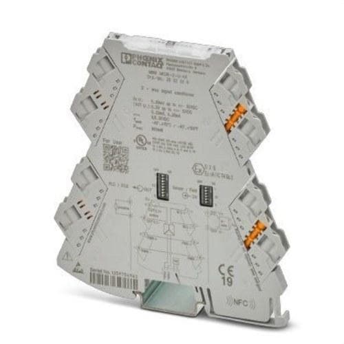 PHOENIX CONTACT - Amplificador de separación de 3 carriles MINI MCR-2-U-UI con entradas y salidas