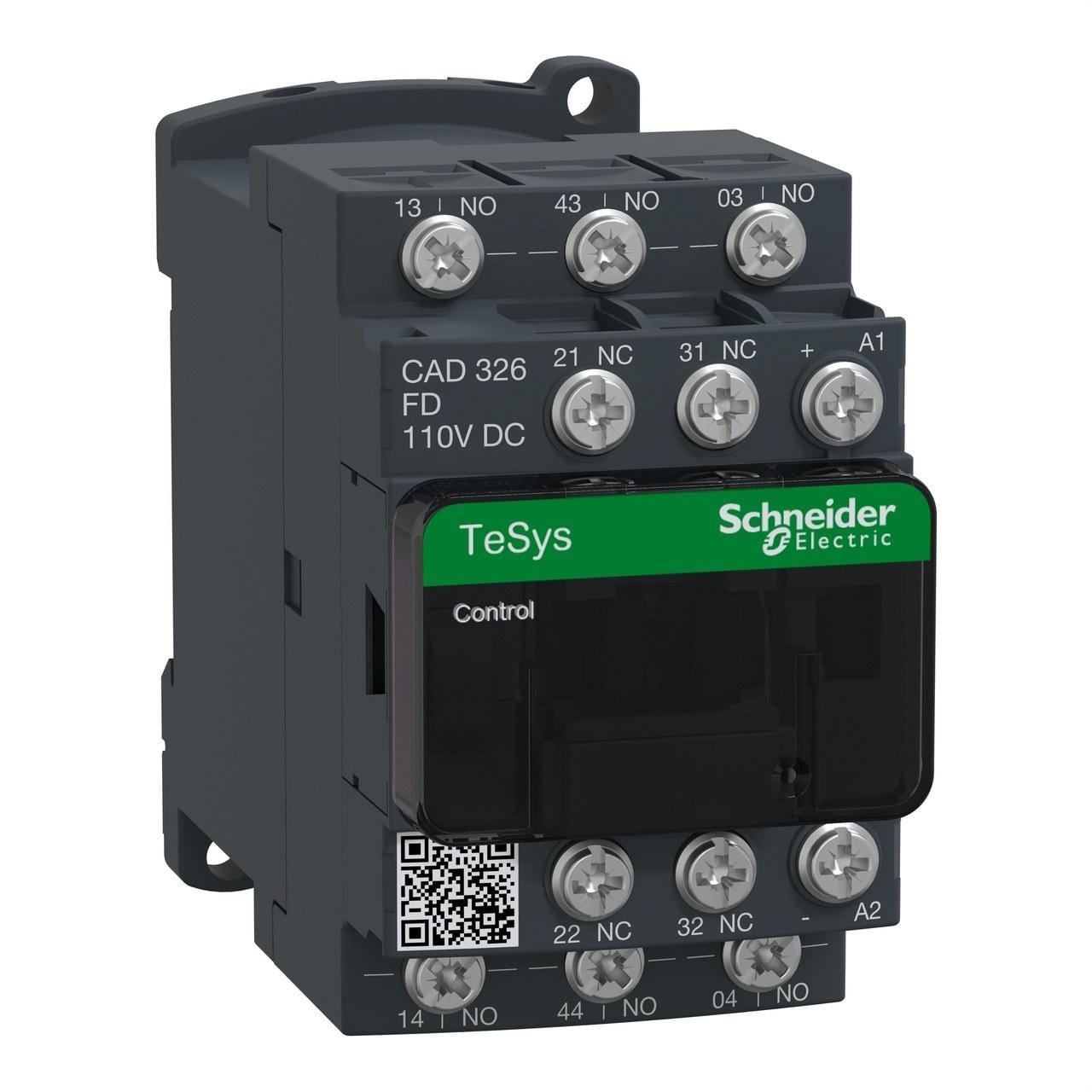 Schneider Electric - Contactor auxiliar 3 NA/2 NC 110V CC anillo
