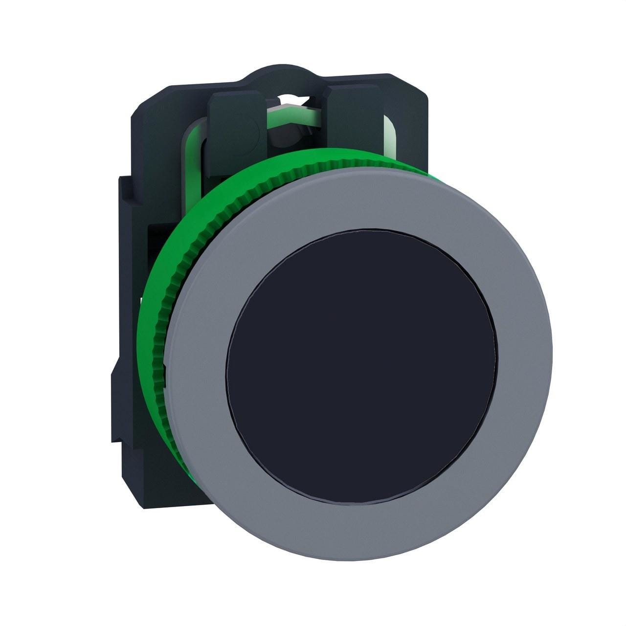 Schneider Electric - Pulsador XB5 montaje enrasado negro 1 NA gris