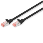 DIGITUS - CAT 6 S-FTP PATCH CORD, CU, LSZH AWG 27/7, LENGTH 0.5 M, COLOR BLACK