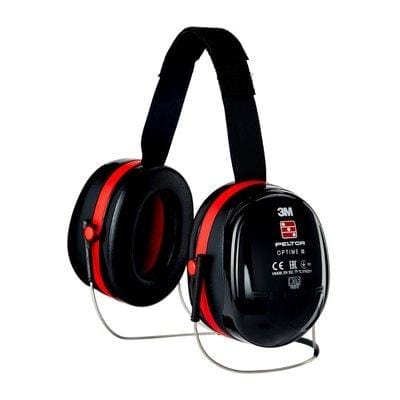 3M MERCADOS ELECTRICOS - 3M™ PELTOR™ Optime™ III Orejeras, negro/rojo, arnés de nuca, H540B-412-SV