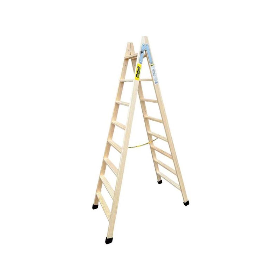 PLABELL - ESCALERA DE MADERA CON PELDAÑO ANCHO 8+8 A=214CM