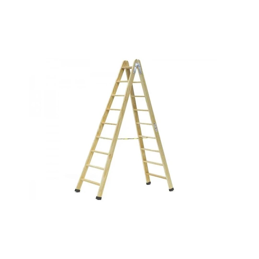 PLABELL - ESCALERA DE MADERA CON PELDAÑO ANCHO 9+9 A=230CM