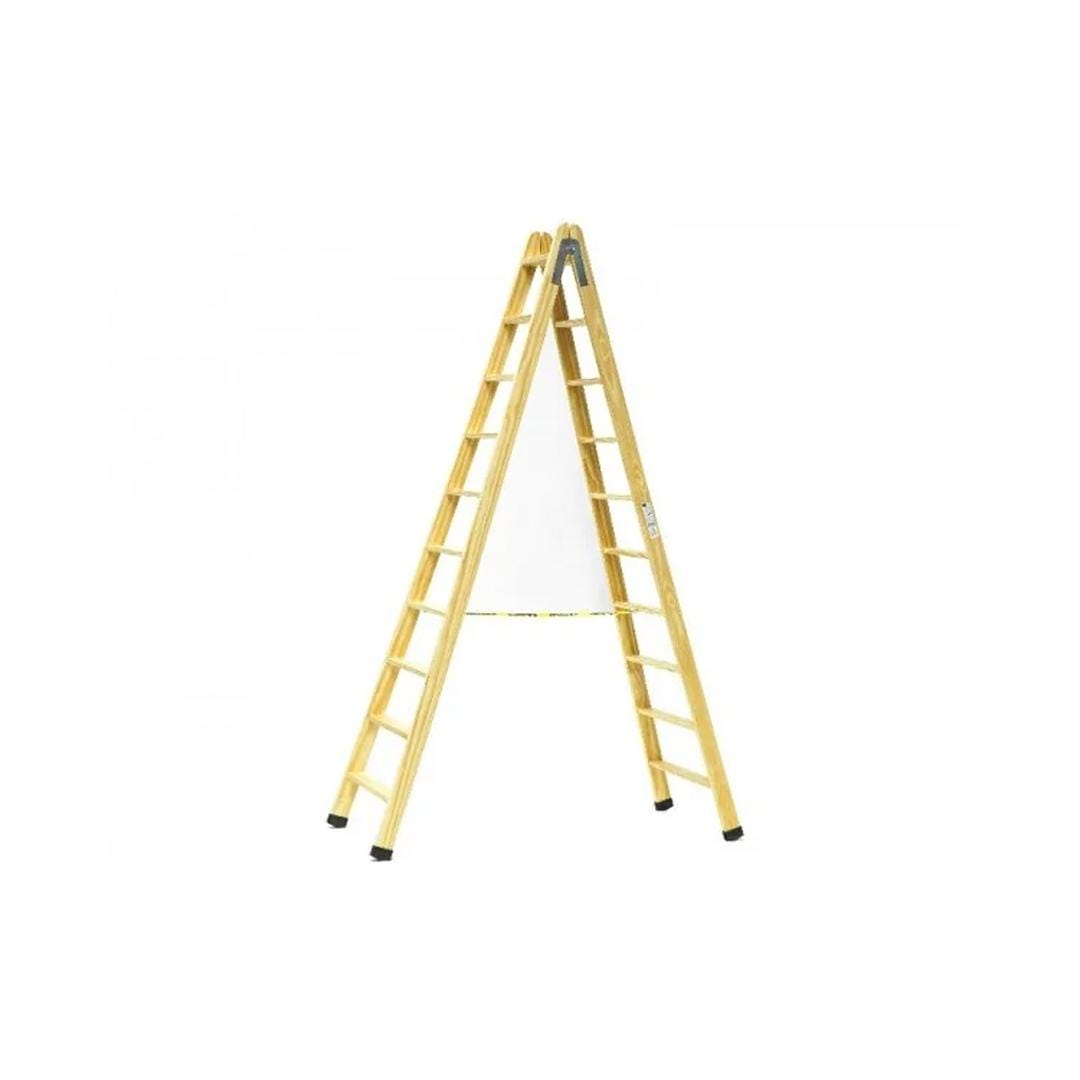 PLABELL - ESCALERA DE MADERA CON PELDAÑO ANCHO 10+10 A=264CM