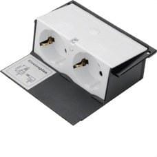 HAGER - Toma schuko doble blanco