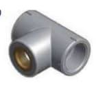 NIRON - Te rosca H ISO BSP NIRON PREMIUM 32x1" PPR soldar socket latón estándar gris RA7050