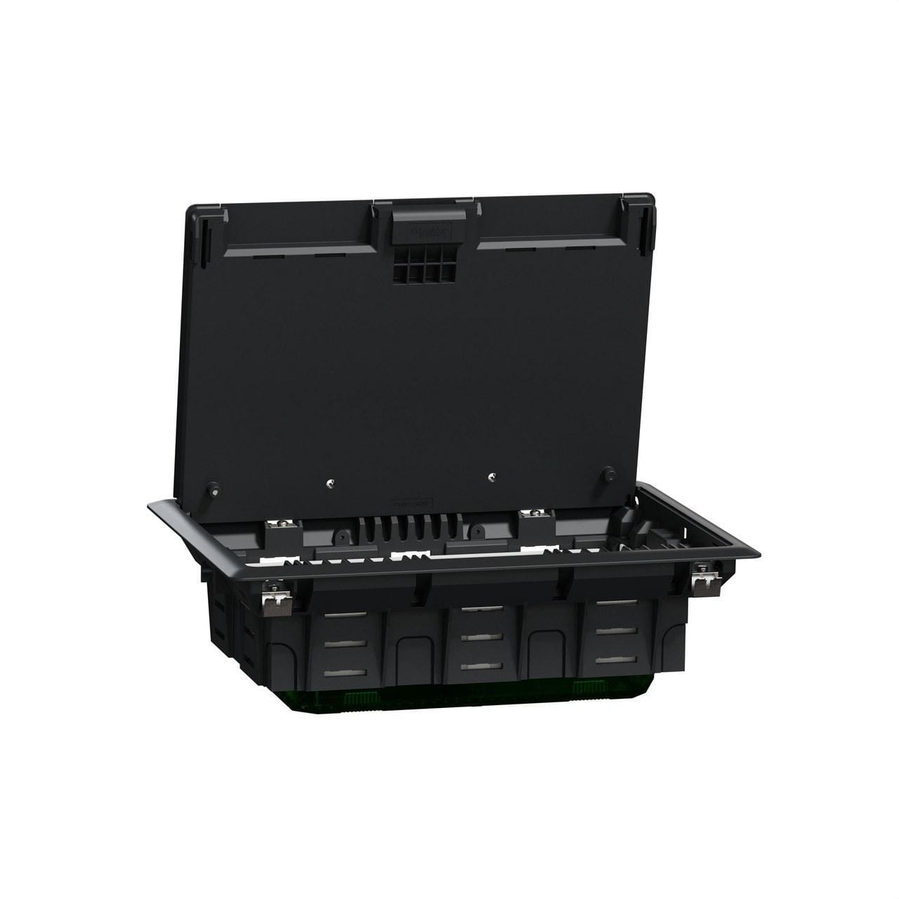 Schneider Electric - Caja de suelo L para 4 módulos dobles gris oscuro