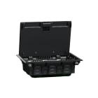 Schneider Electric - Caja de suelo L para 4 módulos dobles gris oscuro