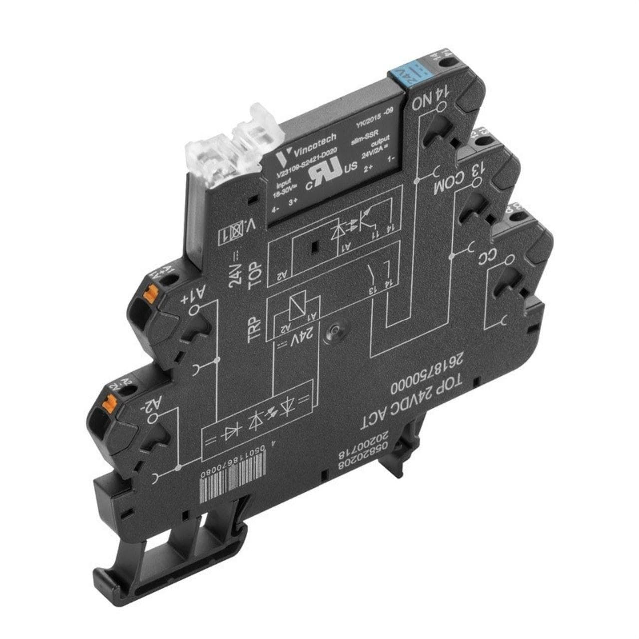 WEIDMULLER - Relé de estado sólido 1 contacto 24V DC ±20 % 3-33V DC 2A PUSH IN