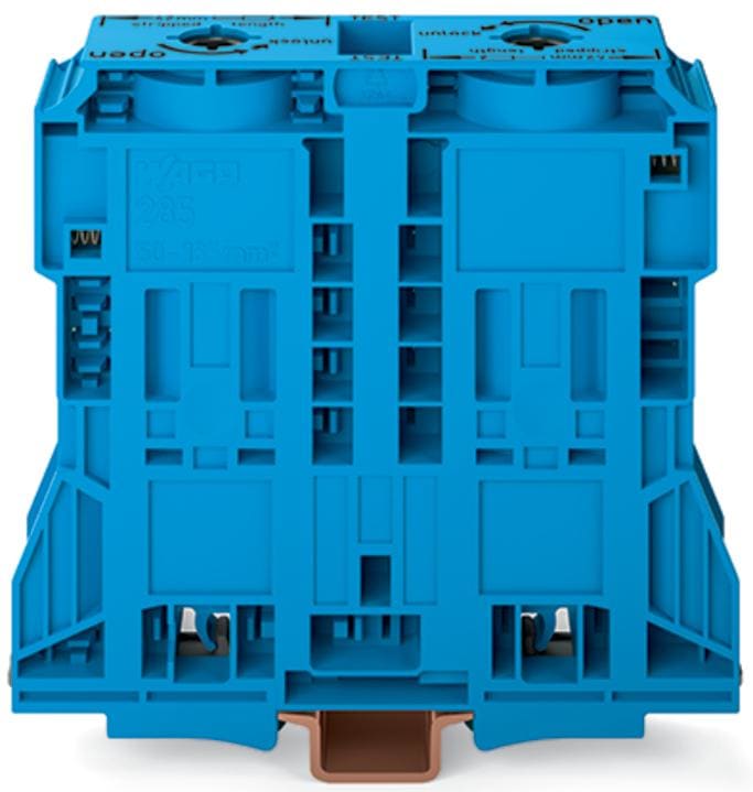 WAGO - Borne paso Serie 285 2 conductores 130mm azul
