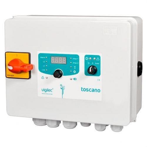TOSCANO - Cuadro de protección y control de 1 bomba 0-12A monofásica/trifásica 230/400V AC