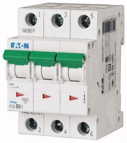 EATON - Interruptor magnetotérmico PLS6-B6/3-MW 3P curva B 6A