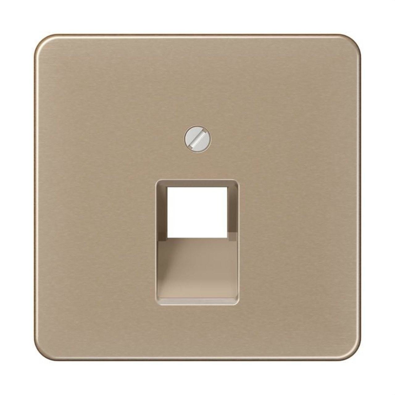 JUNG - Placa central para toma teléfono UAE 1x8P bronce oro