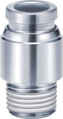 SMC - KQG2S10-02S  RACOR INOX. RECTO MACHO CILÍNDRICO Ø10 RC 1/4