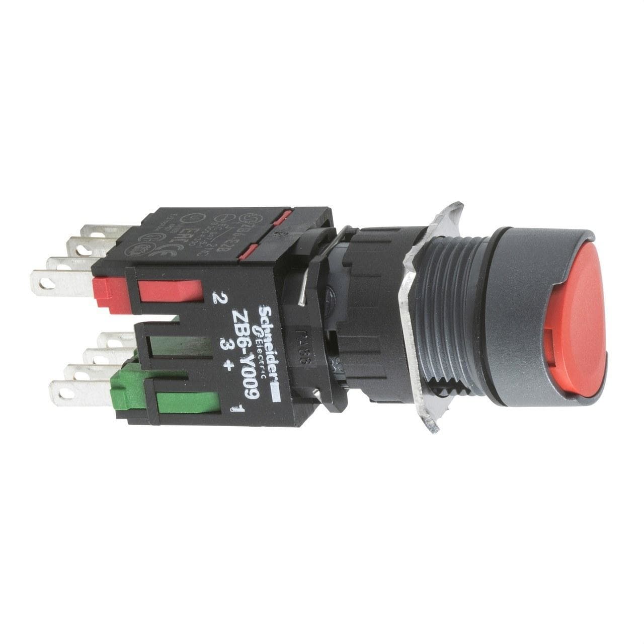 Schneider Electric - Pulsador luminoso 16 rasante impulsor 1 NA/CC rojo redondo