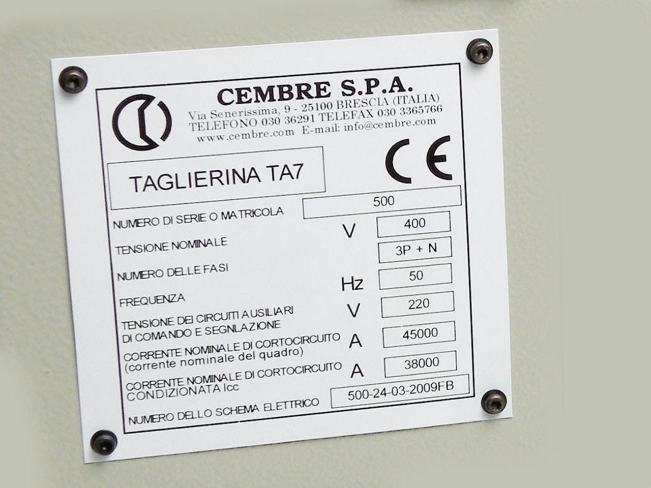 CEMBRE - Placa cuadro MG-VRT-AH 88912 105x110mm blanco