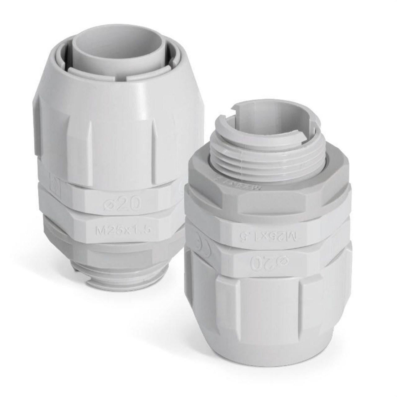 GAESTOPAS - Racor 6188-M32 PVC gris para tubos lisos diámetro interior 25mm RAL 7035