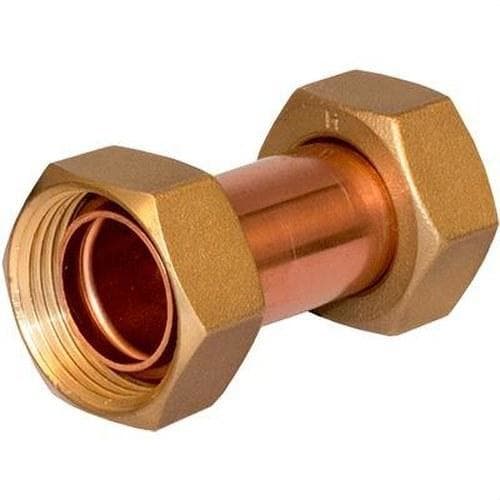 HECAPO - Racor recto doble tuerca 1/2x1/2" sin precinto