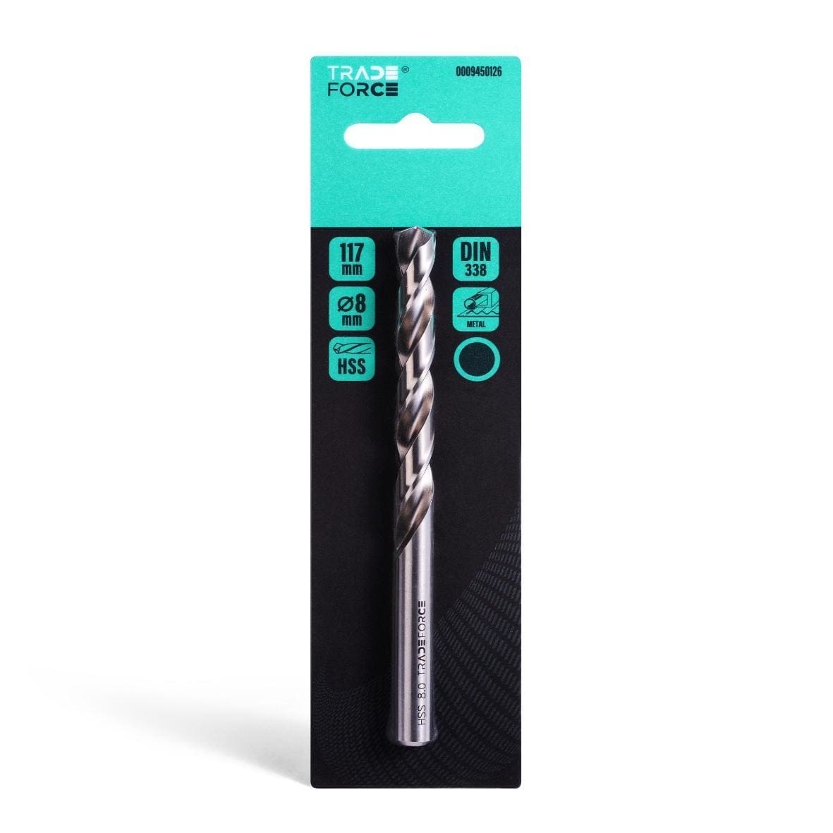 TRADEFORCE - BROCA PARA METAL HSS DE ACERO M2 DIAMETRO 8 MM
