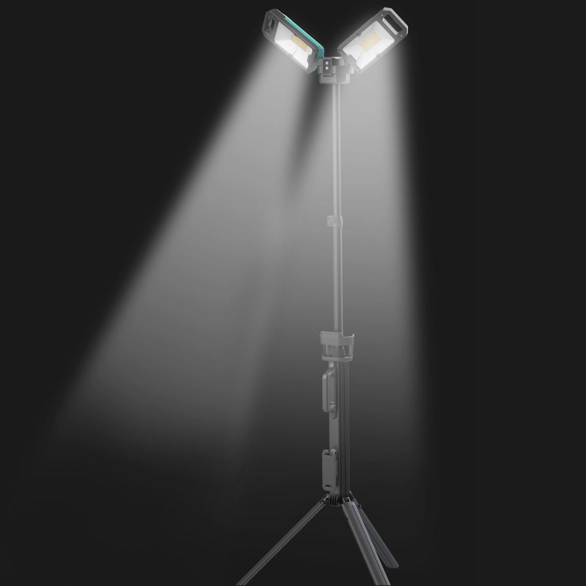 TRADEFORCE - TRIPODE 5000LM PORTATIL,PLEGA,2 FOCOS,BATERIA/220V
