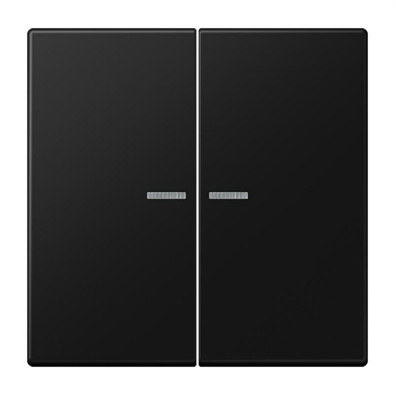 JUNG - Tecla 2 pulsadores con visor LS negro mate